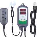 Inkbird ITC308S Temperature Controller for Aquarium with Submersible Probe, Heating Cooling Outlets Thermostat for Heater and Cooling Fans