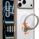 TORRAS Q3 Spin for iPhone 17 Pro Max Case with 360 Magnetic Stand, Compatible with MagSafe, 4X Military-Grade Shockproof Case for iPhone 17 Pro Max Phone Case with Kickstand, Brown