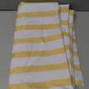 Yellow Stripe Tablecloth 70x120 Inch Sky Yellow and White Striped Fabric Table Cloth Polyester Waterproof Washable Rectangle Table Cover for Outdoor Indoor Kitchen Dining Room Decoration