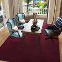 Pettop 5x7 ft Burgundy Red Area Rugs for Bedroom Living Room, Washable Memory Foam Indoor Carpet, Modern Aesthetic Minimalist Non Slip Soft Comfy Carpet for Boys Girls Dorm Home Decor