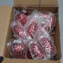 Sliner Red 48 Pcs Christmas Pinecone Ornament Glass Pinecone Bulk for Christmas Tree 3 Sizes Glass Ornament Fall Hanging Pine Cone Pendants for Winter Xmas Fall DIY Craft Decor