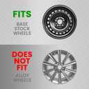 BDK (4-Pack) Premium Black Hubcaps 16" Wheel Rim Cover Hub Caps OEM Style Direct Replacement Snap On Car Truck SUV Van - 16 Inch, Set of 4