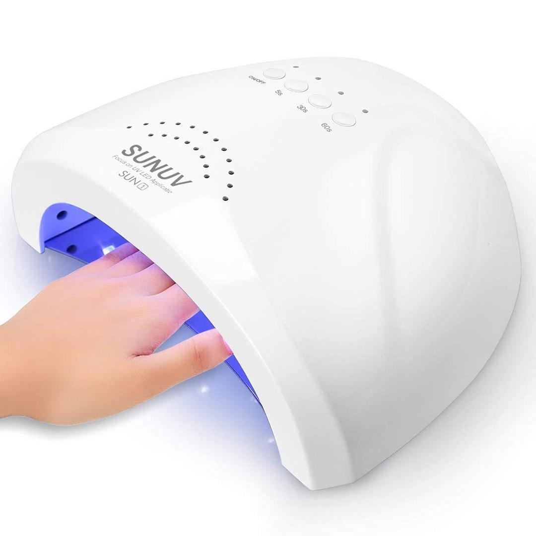 SUNUV UV LED Nail Lamp, Gel Light for Nail Polish UV Dryer with 3 Timers SUNone White (A-White)