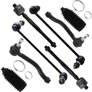 SCITOO 8pcs Front Suspension Kit Outer Inner Tie Rod End w/Boot Sway Bar Link fit 2009-2014 for Nissan for Murano