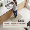 Anti Fatigue Kitchen Mats for Floor | Padded Kitchen Rugs | Non Slip, Cushioned Standing Desk Mat | Waterproof Floor Mat for Home and Office | 17.3" x 28" X 0.47", Beige, 1-Pack | More Dcor
