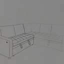 Sofa L-Shape Sleeper for Home Living Room Apartment Dorm, Dark Grey