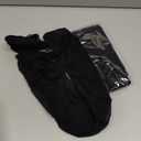 2 Pairs Black Patterned Tights for Women, Sheer Nylon Stockings with Back Seam, Polka Dots, Hearts, Size XL