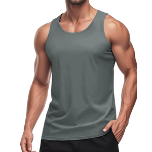 Men's UPF 50+ Tank Top Quick Dry Summer Workout Muscle Sleeveless Shirts for Swim Beach Bodybuilding Large