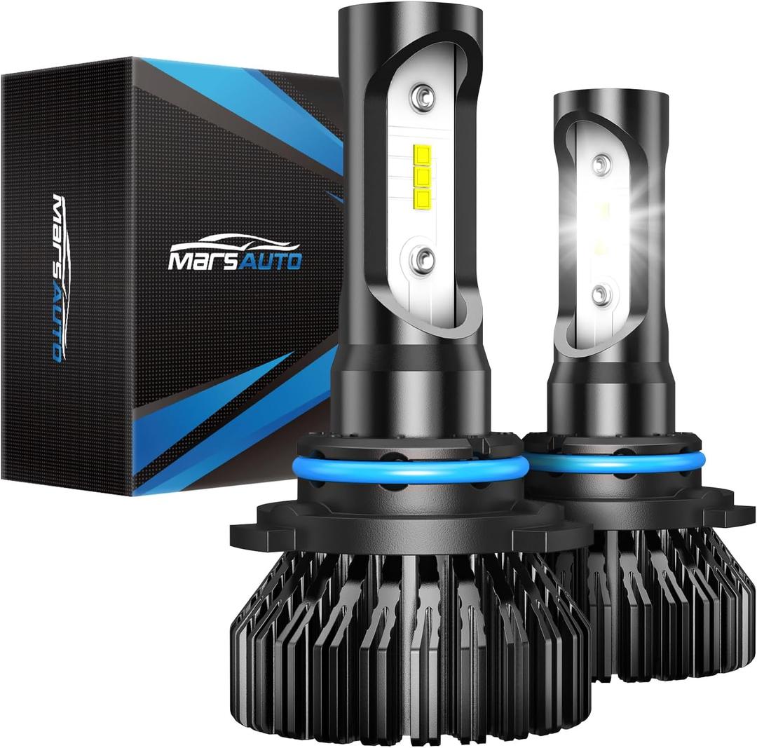 Marsauto 9006 Bulbs HB4 HB4U 9006XS Fog Bulb, 12 CSP Chips Cool Bright, Pack of 2 (SUPER 6000K WHITE)