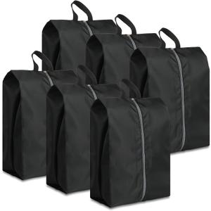 Shoe Bags for Packing, Set of 6 Large Waterproof Portable Shoe Bags with Zipper - Travel Essentials for Women and Men