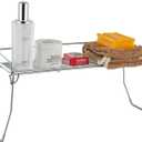 JUNCHU CHERRY Metal The Sink Vanity Organizer, Bathroom or Kitchen Sink Organizer, Feminine Products Organizer (Chrome)