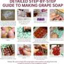 Grape Soap Making Kit DIY Grape Soap Mold, Craft Set with Reusable Silicone Molds, Jute Rope & Complete Supplies for Handmade Soap, Home Decor & Gifts Beginners Friendly Soap Making Kit
