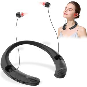 Red Light for Ears, Portable Ear Wellness Device, Wearable Red Light Device, Neckband Design with Adjustable Earbud Cord, Featuring 3-Level Adjustment