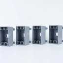 1/2-Inch or 3/4-Inch Weatherproof Electrical Junction Box with Adapters, Gray, Indoor/Outdoor Installation (Single-Gang 4PACK)