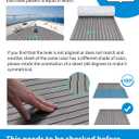OCEANBROAD EVA Foam Boat Flooring with 3M Adhesive Backing Marine Self-Adhesive Decking 96''x45.6''/36''/28.8''/16.8'', 48''x16.8'' Faux Teak Sheet for Jon Boats Swim Platform Helm Pad RV Floor