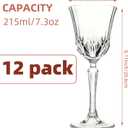 UMEIED 12-Pack Classic Red Wine Glasses, 215ml/7.3oz Elegant Vintage-Style Red Wine Glasses - Elegant Glassware for Wine Tasting, Wedding Gifts, Anniversary & Formal Dining
