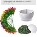 HyeFlora Artificial Faux Hanging Plants Flowers Basket for Outdoor Outside Spring Summer Decoration, Fake Silk UV Sun Resistant Realistic Colorful Daisy for Porch Patio Balcony Home