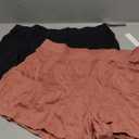 ODODOS 2-Pack Ultra-Soft Modal Lounge Shorts for Women – Lightweight & Breathable Sleepwear, 3" Inseam, Large, Black+indian Red-Washed