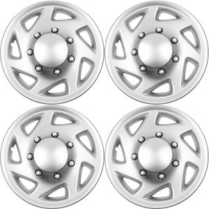 Dasbecan Hubcaps Compatible with Ford E150 E250 E350 Econoline Van 1998-2023 16 inch Wheel Cover Replaces# F8UZ-1130-AA F7UZ-1130-AA F8UA-1130-AA F7UA-1130-AA