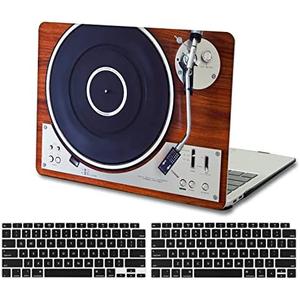 KSK KAISHEK Compatible with Macbook Air 13 inch Case 2018-2021 Release Retina Display Model A2337 M1 A2179 A1932, Plastic Hard Protective Shell & Black Keyboard Cover, Vintage Music Player
