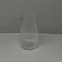 Clear Glass Vase for Flower, Flower Vase for Bouquet, Modern Glass Vases, Ribbed Vases for Living Room, Bedroom, Dining Table, Office, Wedding, Centerpieces, 8 Inches (Large)