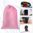 Toy Storage Bags, 6 Pcs Quality Liss Velvet Drawstring Pouch Adjustable Microfiber Toy Organizer Bags Gift Bag Foldable Ditty Bag for Women Men Toys Underwear Sunglasses Cosmetic (Pink 3 Sizes)
