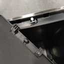 SONGMICS Trash Can, 2 x 8 Gallon (2 x 30 L) Garbage Can for Kitchen, with 15 Trash Bags, 2 Compartments, Plastic Inner Buckets and Hinged Lids, Airtight, Silver and Black ULTB60NL