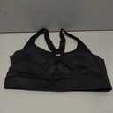 RUNNING GIRL Sports Bra for Women,Adjustable Straps Supportive High Impact Sports Bra with Sewn in Pads (Black, L)