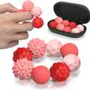 Silicone Magnetic Fidget Balls Toys, 8Pcs Attraction Textures Sensory Fidget Ball with Silicone Shell for for Adults,Silent Desk Magnetic Stress Balls Fidget Toys, Stocking Stuffers for Teens Gifts (Peach)