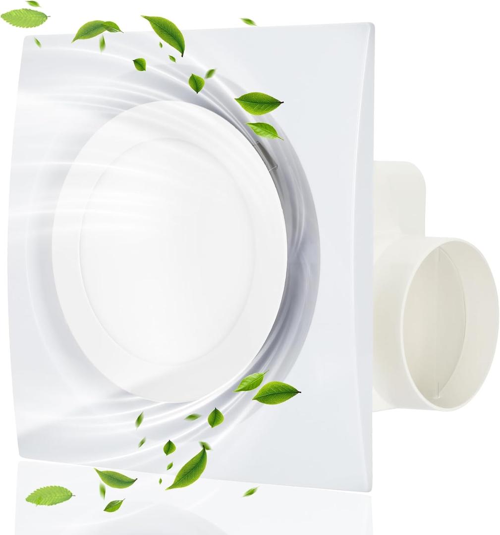 9.8" Quiet Bathroom Exhaust Fan with Light Bath Fan with Light Combo 1.0 Sone 110CFM Ideal for Bathroom,Shower,Toilet