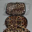 FITINI Makeup Bag Leopard 3 Pack Travel Toiletry Bag Portable Cosmetic Pouch Organizer with Small Brush Holders Gold Zipper Waterproof Storage Case for Women and Girls