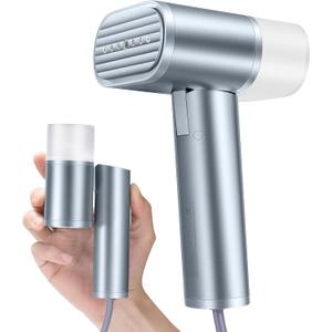 Folding Steamer Basket for Garment Travel, Portable Handheld Clothes Steamer (Blue)