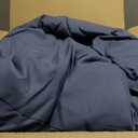 Love's cabin Twin Comforter Set Navy Blue, 5 Pieces Twin Bed in a Bag, All Season Bedding Sets with 1 Comforter, 1 Flat Sheet, 1 Fitted Sheet, 1 Pillowcase and 1 Pillow Sham | Soft, Breathable, Lightweight, Comfortable
