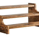 KLM 3-Tier Spice Rack, 13.8 Inch Wood Step Shelf Countertop Spice Storage Holder, Kitchen Pantry Cabinet Organizer Cupboard for Spice Bottles, Jars, Seasonings, Baking Supplies,Bathroom Organizer