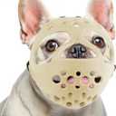 Short Snout Dog Muzzle, Soft Frenchie Muzzle for Biting, Chewing | French Bulldogs, Boston Terriers, Flat-Faced Dog Mouth Guard for Aggressive Dogs Grooming Walking, Allows Drinking