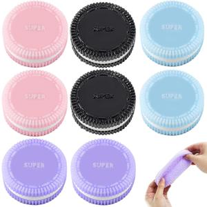 Sticky Cookie Squishies Fidget Toys Adults, Squeeze Toys Fidget Toys for Autism, Stress Balls for Adults Fidgets Birthday Easter Basket Stuffers(8 Pack Pink Black Green Purple)