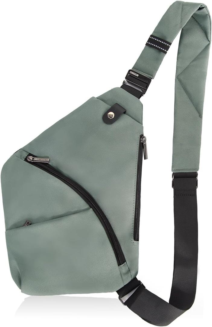 Travel Sling Bag with RFID Pocket, Anti Theft Crossbody Bag for Women Men Casual Chest Outdoor Shoulder Hiking Bag (Small, Dark Grey)