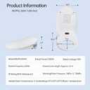 Bidet Toilet Seat with Dual User Memory, Instant Heat & Auto-Dry Cycle - Adjustable Heated Seat, Warm Water, Stainless Nozzles, Remote & Knob Control Night Light for Elongated Toilets