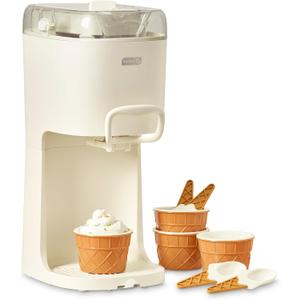 Dash Soft Serve Ice Cream Machine - Frozen Dessert Machine for Soft Serve, Froyo, Sorbet, and Fruit Whips - Compact Design - Features Double Insulated Freezer Bowl - 1-Pint Capacity