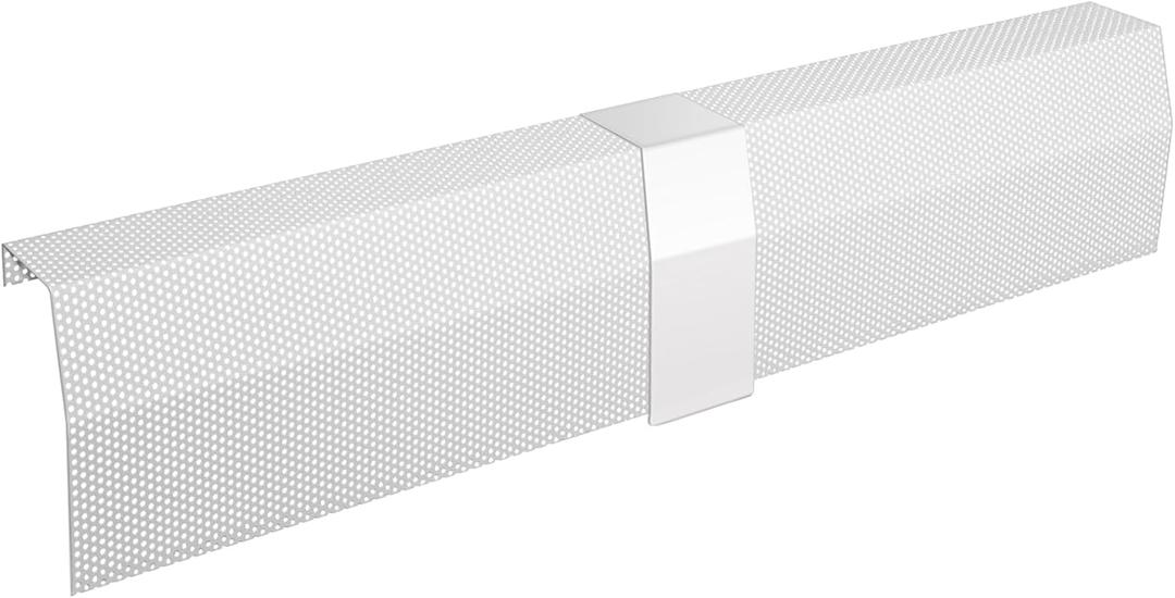 4ft Steel Easy Slip-On Baseboard Heater Cover, No End Caps, for Bathroom & Hydronic System for Extending Cover, White