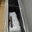 2 Pack Hanging Wall Planter Boxes 40" Large White Rectangular Flower Box with Window Bracket Self Watering System Railing Planter Outdoor Plant Pot Container Deck Rail Fence Balcony