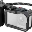 SmallRig Handle Grip Kit for DJI Osmo Action 5 Pro / 4/3 with Cage, Street Photography Grip for DJI, Quick Release, Shutter Button, Cold Shoe, Wrist Strap, 1/4 Threaded Hole for Tripod Selfie Stick, Handle Grip Kit