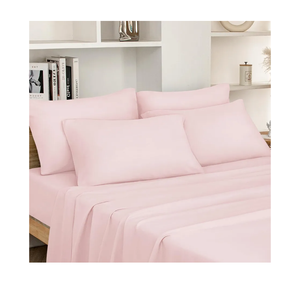 HOMEIDEAS Full Size Bed Sheets - 6 Piece Set (Pale Pink) - Extra Soft Brushed Microfiber 1800 Bedding Sheets, Deep Pocket, Wrinkle & Fade FreeAmazon's Choice