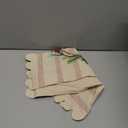 Mud Pie Wreath Striped Emb Pillow, 18" x 18", Multi