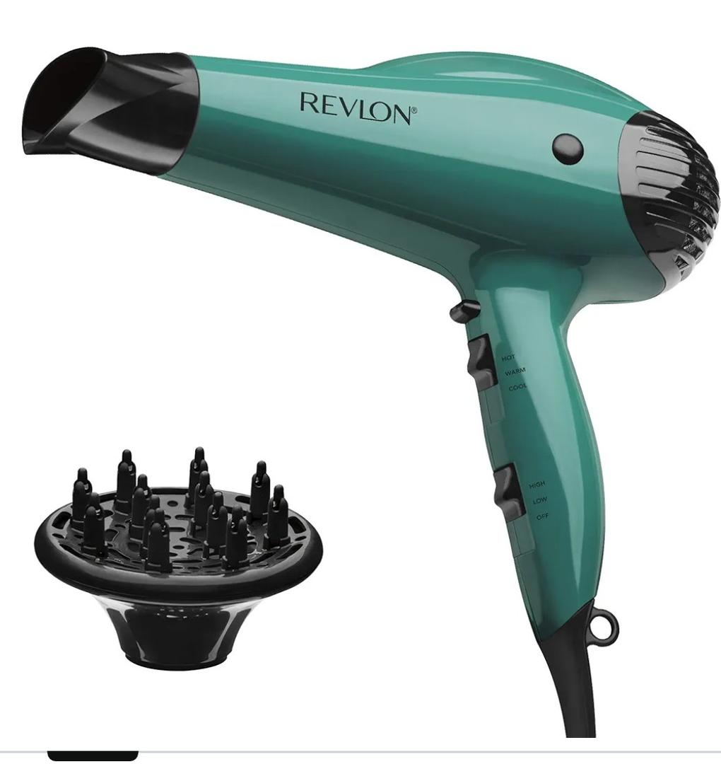 Revlon Volume Booster Hair Dryer | 1875W for Voluminous Lift and Body, (Green)
