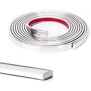 Art3d 10 Ft Peel and Stick Flexible Vinyl Molding Trim for Wall Tile Edges, Kitchen Backsplash, Mirrior Frame in Stainless Steel
