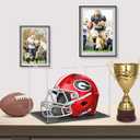Football Helmet Display case Full Size Self-Assembly Acrylic Helmet Display Case with Black Protection Holder Base,UV Protection Clear for Dustproof Sports Collectibles Storage Showcase