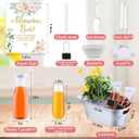 36 Pcs Mimosa Bar Supplies Includes Galvanized Tub 1L Carafe with Lid Champagne Glasses White Bowl Mimosa Bar Sign Chalkboard for Summer Baby Shower Party Supplies(Stemless,Clear), 10.24 inches x 9.84 inches