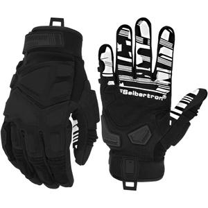 Seibertron SPS Series Touchscreen Motorcycle Motocross BMX ATV MTB Bicycle Cycling Full or Half Finger Gloves Adult and Youth (SPS-1 black)