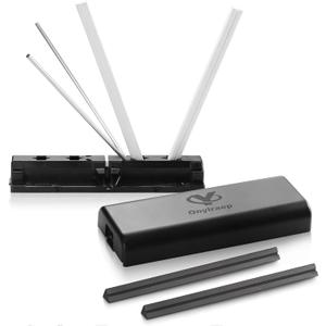 Tri-angle sharpener, Tri Angle System for Pocket Knife, Recurve and Tanto Blades Sharpener, High Alumina Ceramic Stones